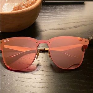 Authentic pink Ray Bans with case.
